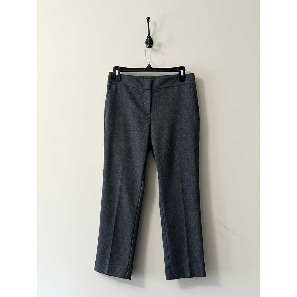 Ann Taylor Factory Petite Gray Micro Pattern Dress Pants 2P